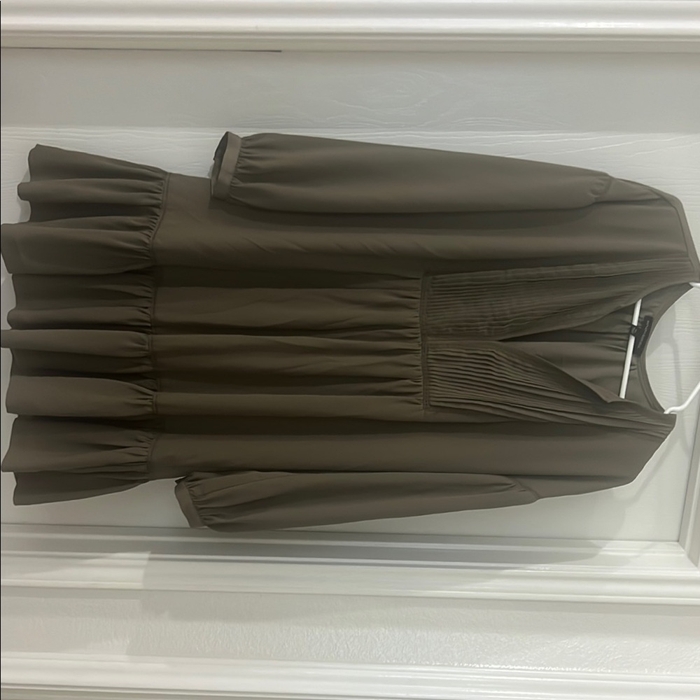 Olive Green Long Sleeve Dress